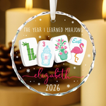 Chaotic Club The Year I Learned Mahjong Glass Ornament