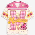 ChaoticClub Custom Gingham School Mascot Game Day Retro Mesh Jersey