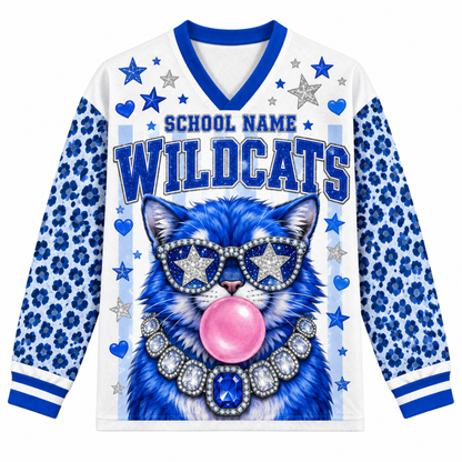 Chaotic Club Mascot Bubblegum Game Day Long Sleeve Mesh Jersey