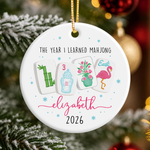 Chaotic Club The Year I Learned Mahjong Glass Ornament