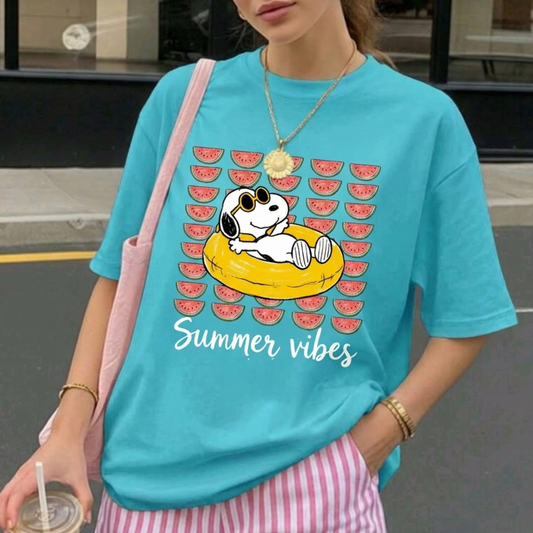 ChaoticClub Summer Vibes Dog Neon T-Shirt
