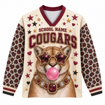 Chaotic Club Mascot Bubblegum Game Day Long Sleeve Mesh Jersey