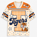 ChaoticClub Custom Gingham School Mascot Game Day Retro Mesh Jersey