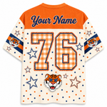 ChaoticClub Custom Gingham School Mascot Game Day Retro Mesh Jersey