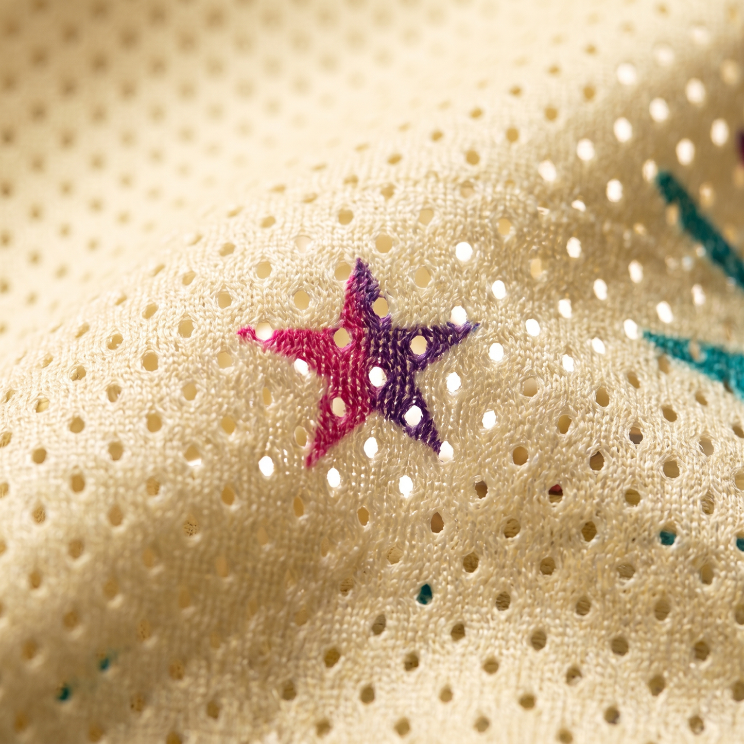 ChaoticcClub Tiger Stars Mascot Mesh Jersey - Button & Collar Close Up