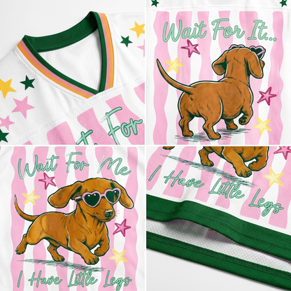 ChaoticClub Dachshund Wait For Me Little Legs Mesh Jersey