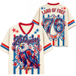 Chaotic Club Striped Patriotic Eagle 250th Year America Mesh Jersey