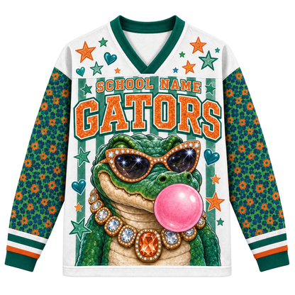 Chaotic Club Mascot Bubblegum Game Day Long Sleeve Mesh Jersey