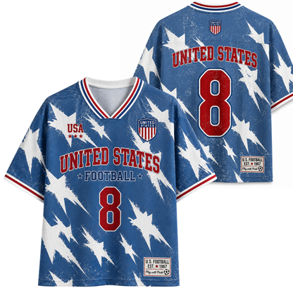 ChaoticClub Retro USA Soccer Star Vintage Mesh Jersey