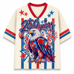 Chaotic Club Striped Patriotic Eagle 250th Year America Mesh Jersey