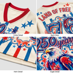 Chaotic Club Striped Patriotic Eagle 250th Year America Mesh Jersey