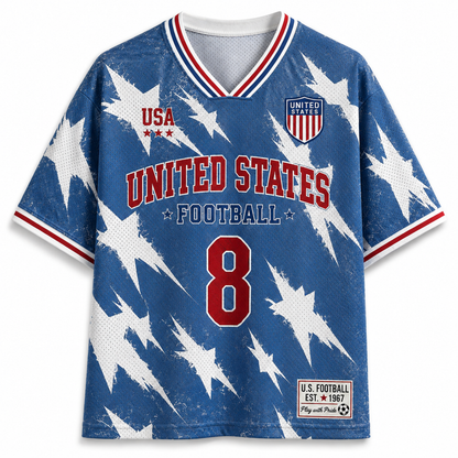 ChaoticClub Retro USA Soccer Star Vintage Mesh Jersey