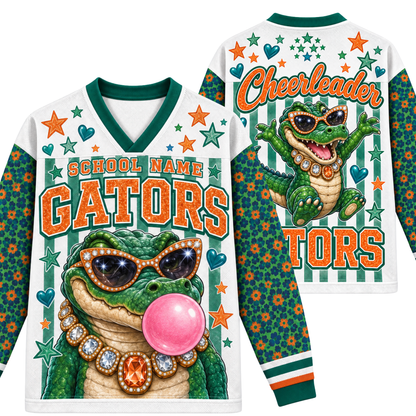 Chaotic Club Mascot Bubblegum Game Day Long Sleeve Mesh Jersey