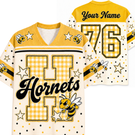 Chaotic Club Custom Gingham School Mascot Game Day Retro Mesh Jersey