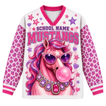 Chaotic Club Mascot Bubblegum Game Day Long Sleeve Mesh Jersey