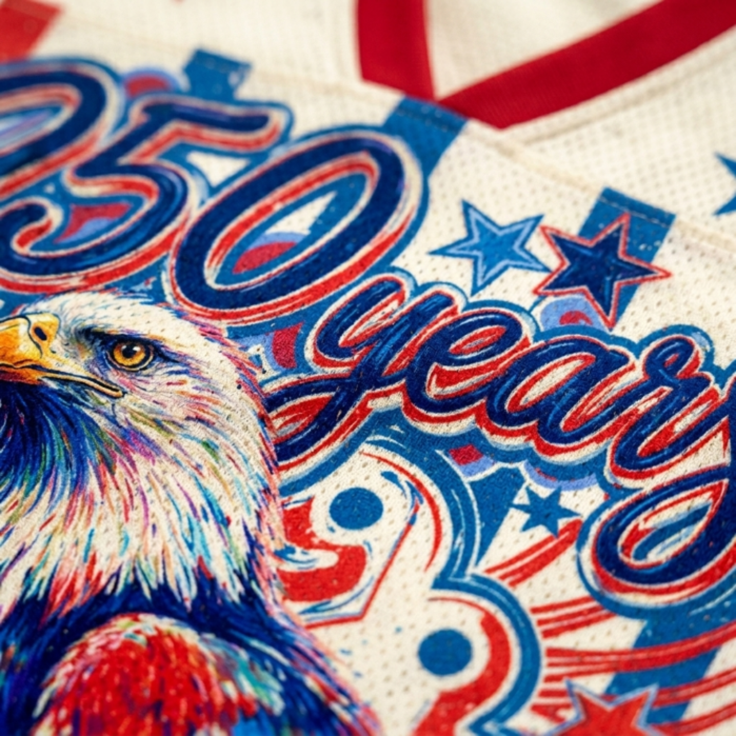 Chaotic Club Striped Patriotic Eagle 250th Year America Mesh Jersey