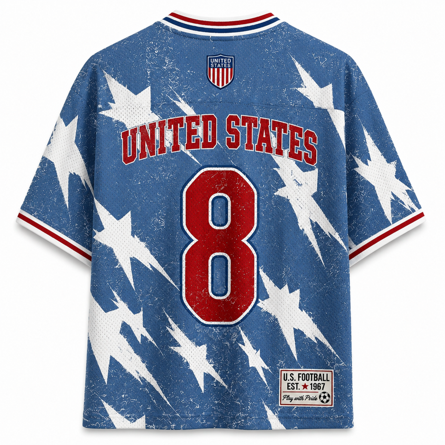 ChaoticClub Retro USA Soccer Star Vintage Mesh Jersey