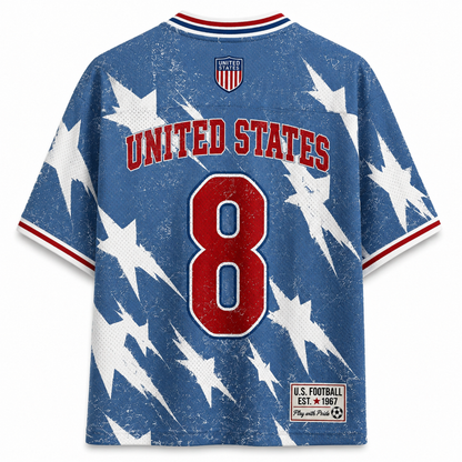 ChaoticClub Retro USA Soccer Star Vintage Mesh Jersey