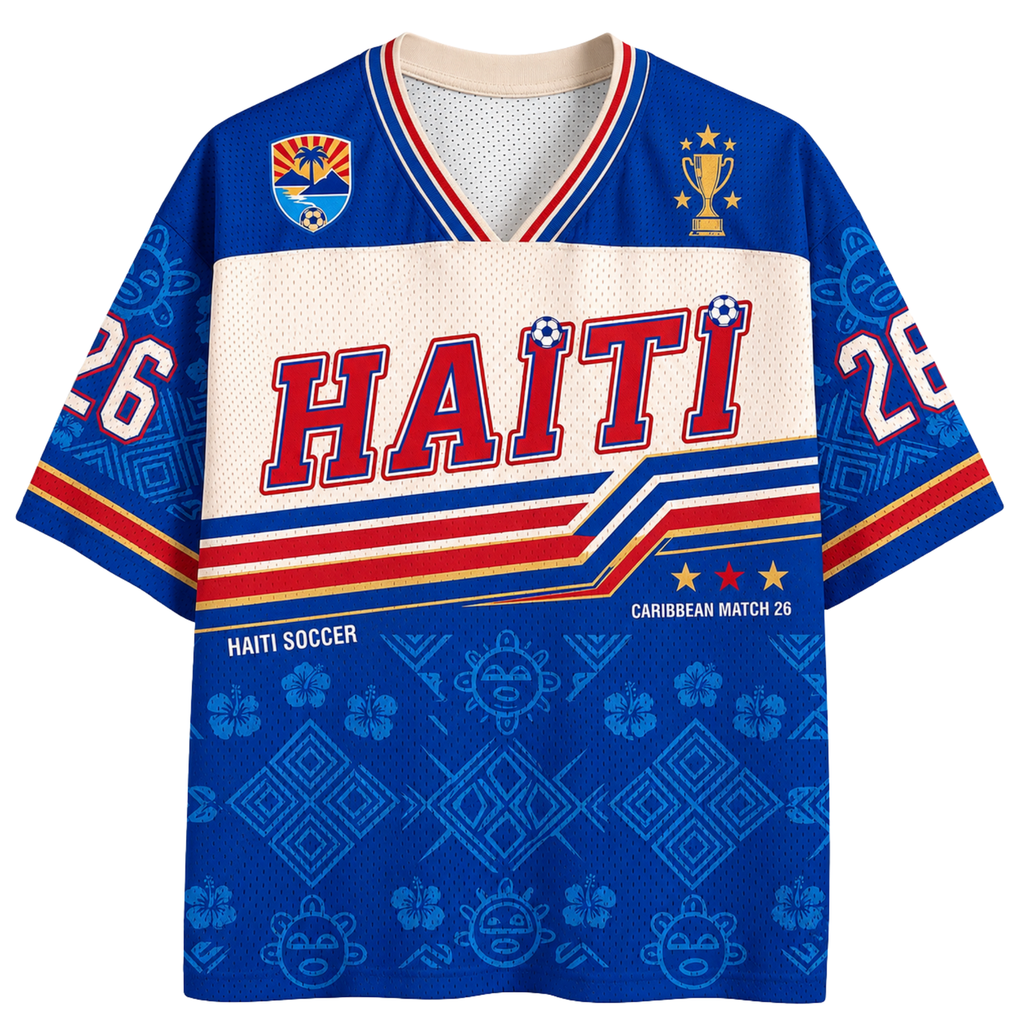 ChaoticClub Haiti Soccer Jersey Mesh Jersey