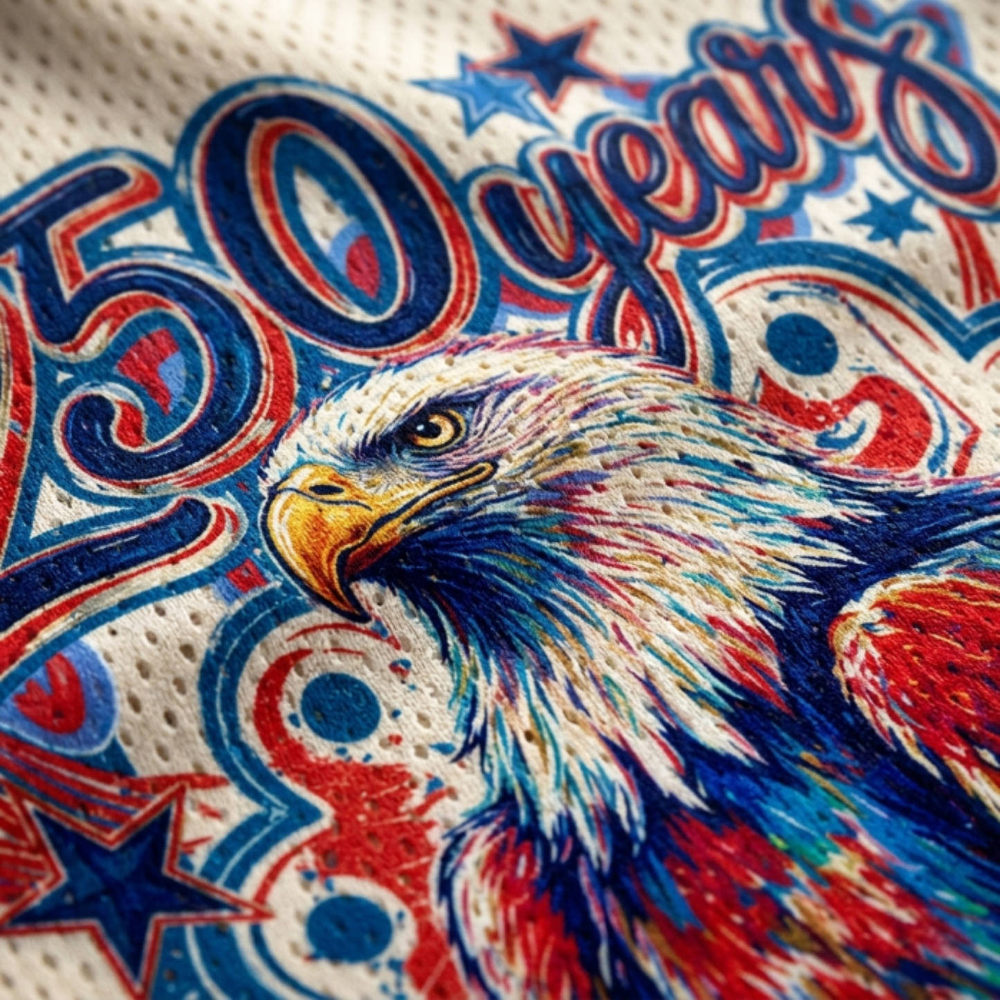 Chaotic Club Striped Patriotic Eagle 250th Year America Mesh Jersey