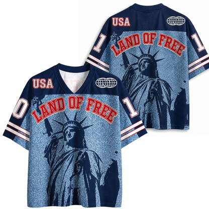 ChaoticClub Land Of Free USA Patriotic Mesh Jersey