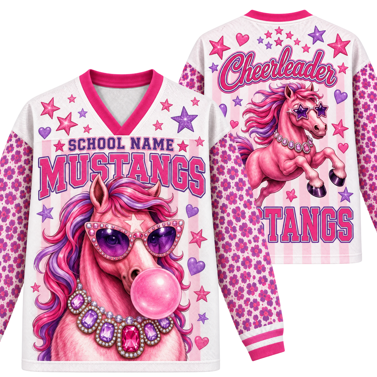 Chaotic Club Mascot Bubblegum Game Day Long Sleeve Mesh Jersey