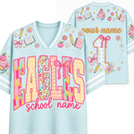 ChaoticClub School Mascot Floral Personalized Mesh Jersey