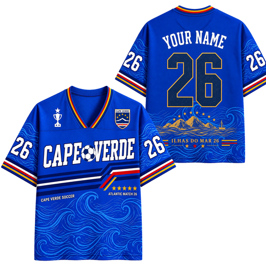 ChaoticClub Cape Verde Soccer Personalized Mesh Jersey