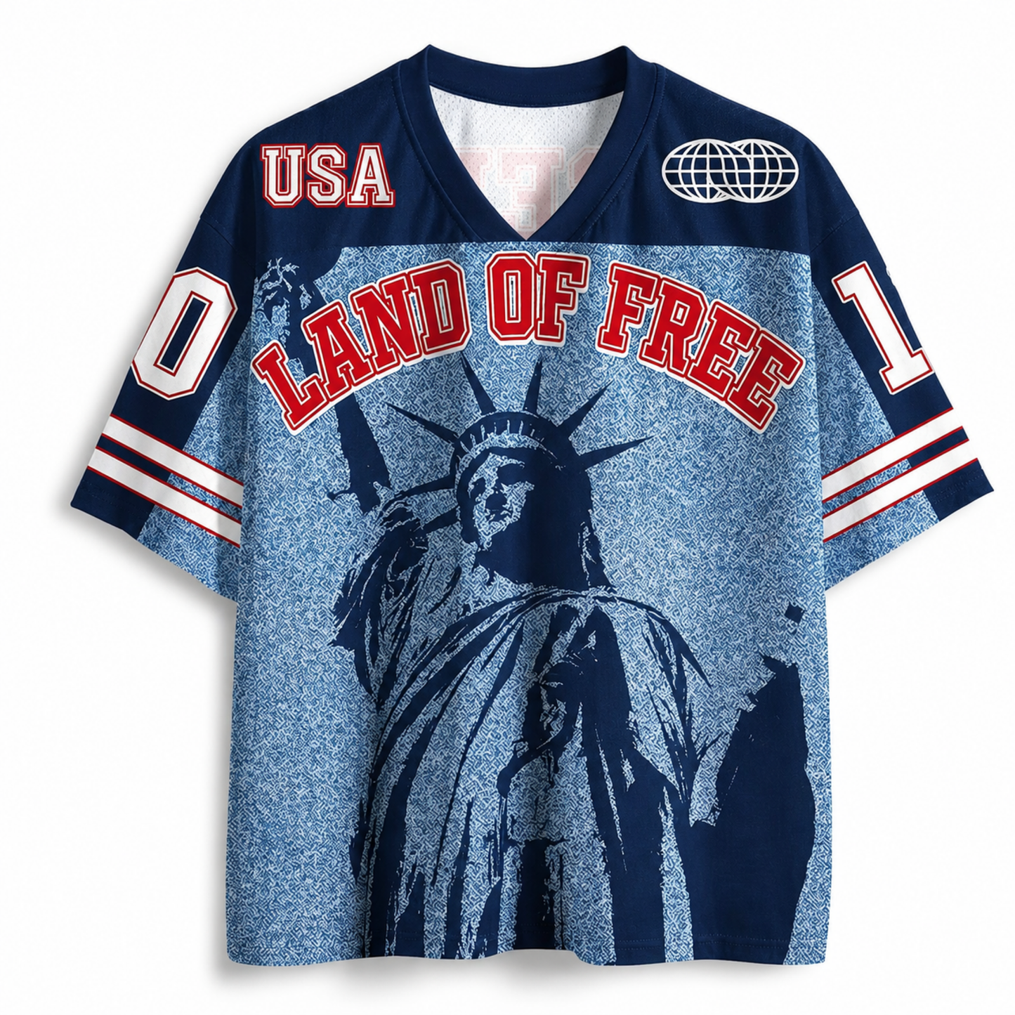 ChaoticClub Land Of Free USA Patriotic Mesh Jersey