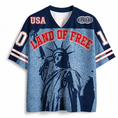 ChaoticClub Land Of Free USA Patriotic Mesh Jersey