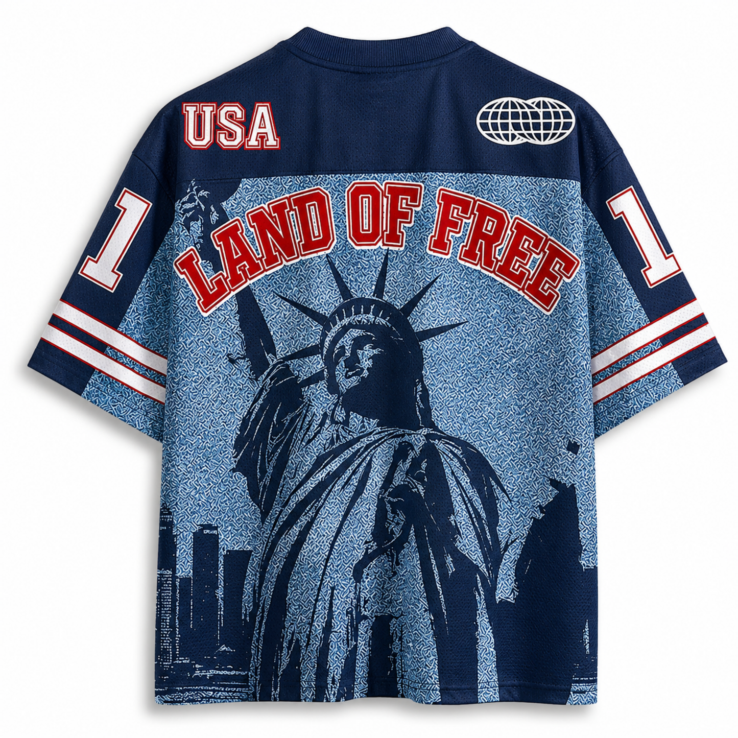 ChaoticClub Land Of Free USA Patriotic Mesh Jersey