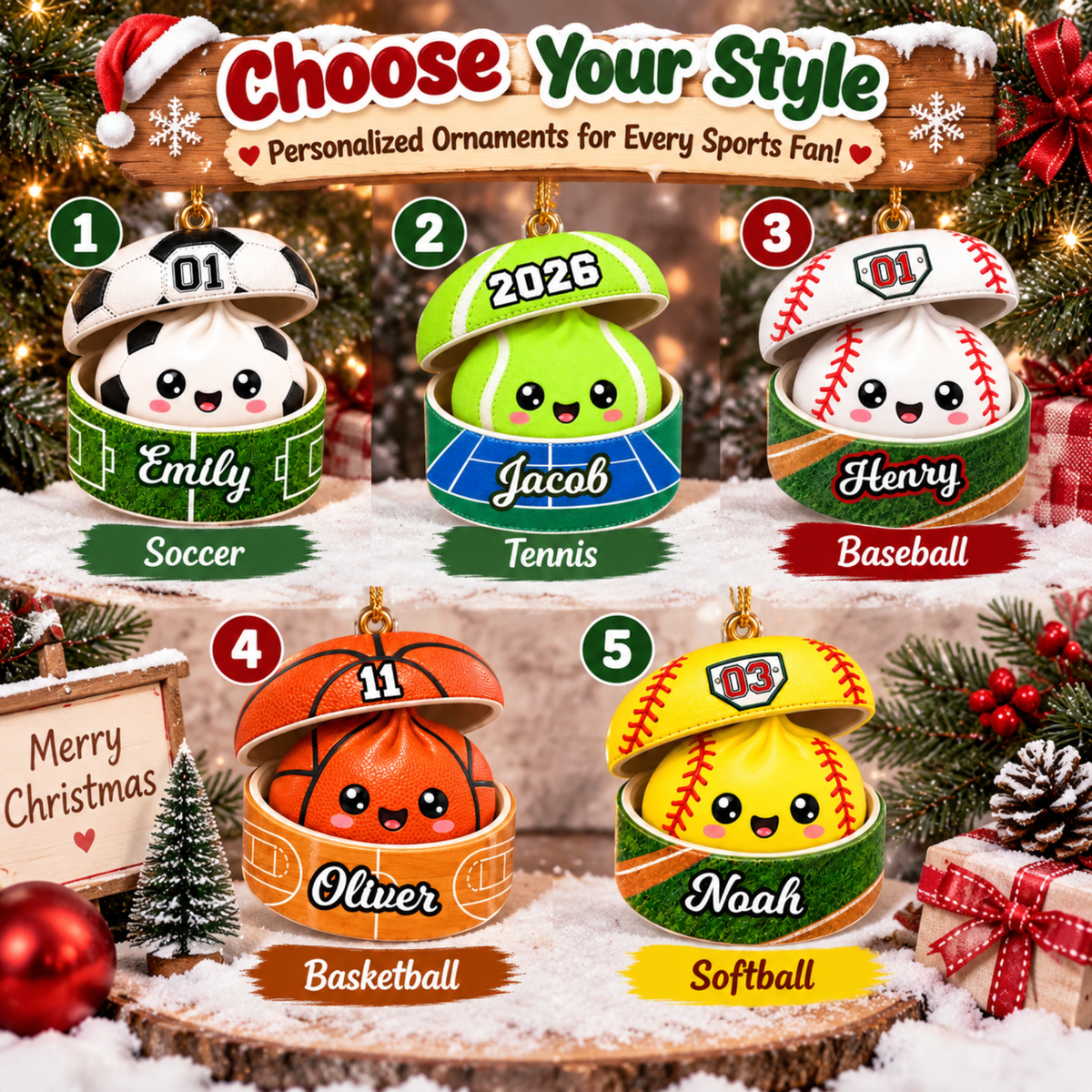 Chaotic Club Custom Sports Dumpling Ornament