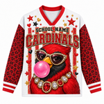 Chaotic Club Mascot Bubblegum Game Day Long Sleeve Mesh Jersey