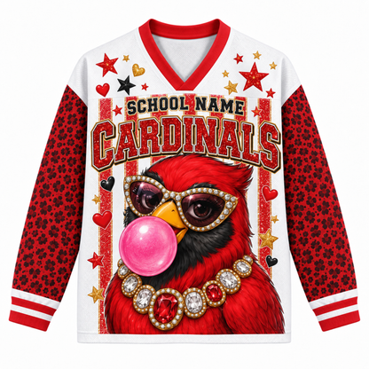 Chaotic Club Mascot Bubblegum Game Day Long Sleeve Mesh Jersey