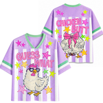 ChaoticClub Guess What Chicken Butt Coquette Bow Mesh Jersey