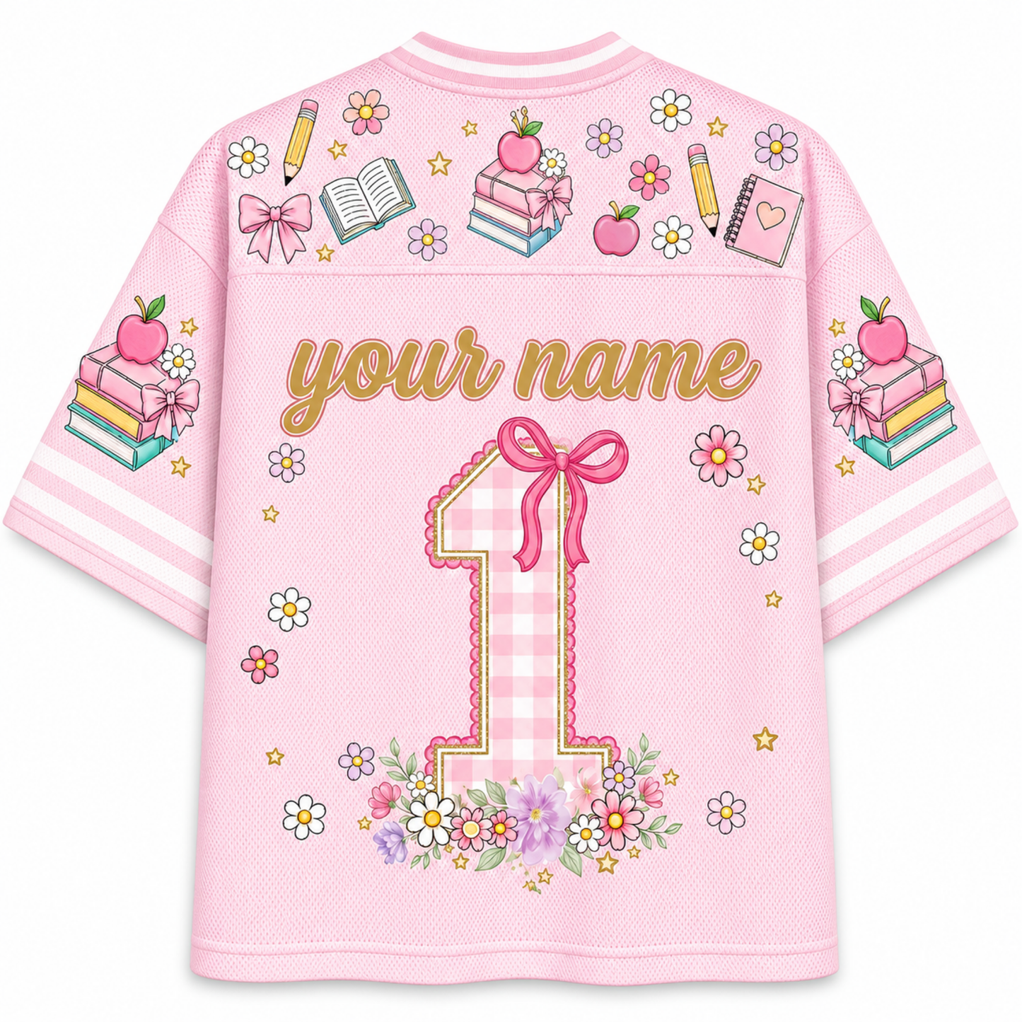 ChaoticClub School Mascot Floral Personalized Mesh Jersey