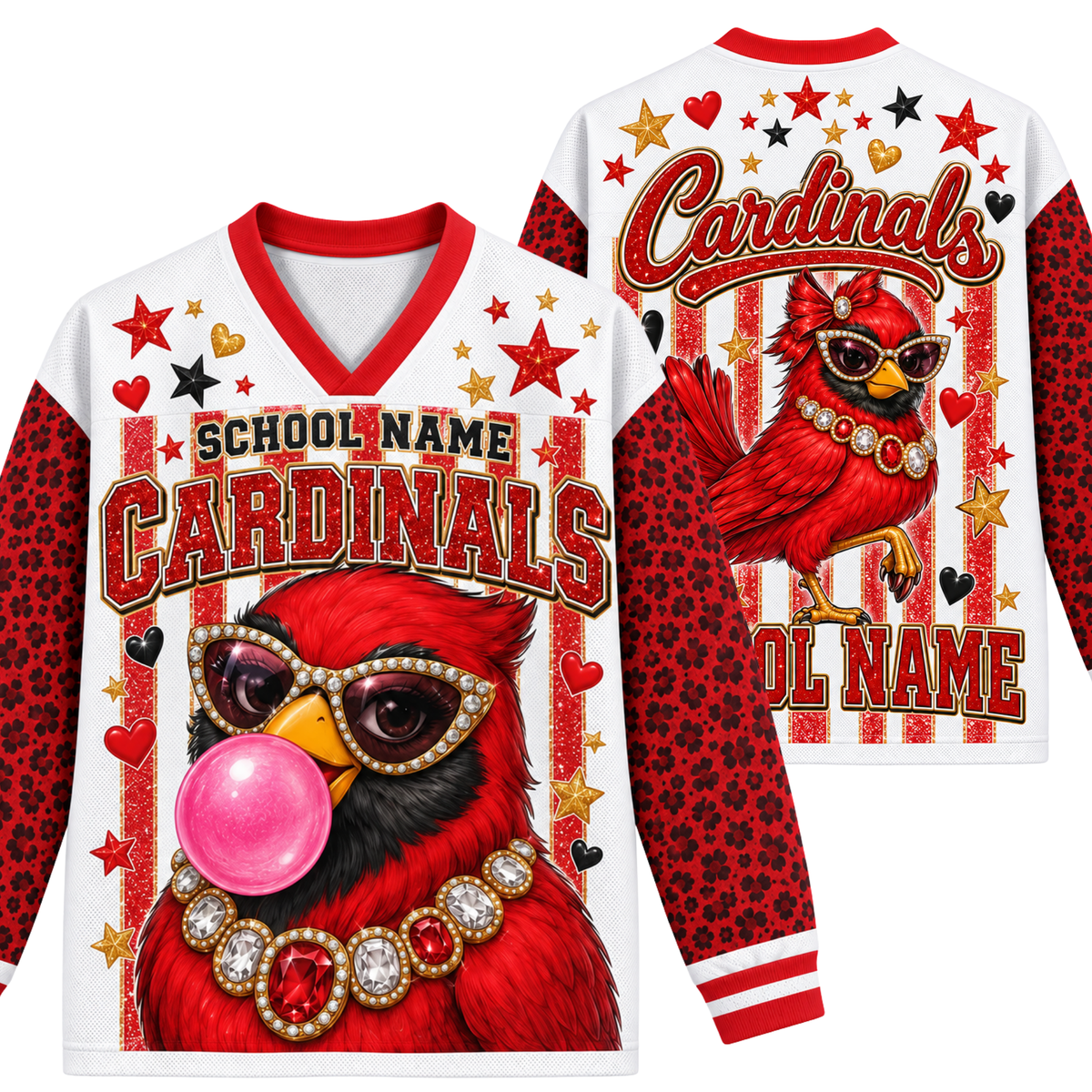 Chaotic Club Mascot Bubblegum Game Day Long Sleeve Mesh Jersey