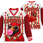 Chaotic Club Mascot Bubblegum Game Day Long Sleeve Mesh Jersey