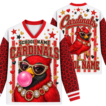 Chaotic Club Mascot Bubblegum Game Day Long Sleeve Mesh Jersey