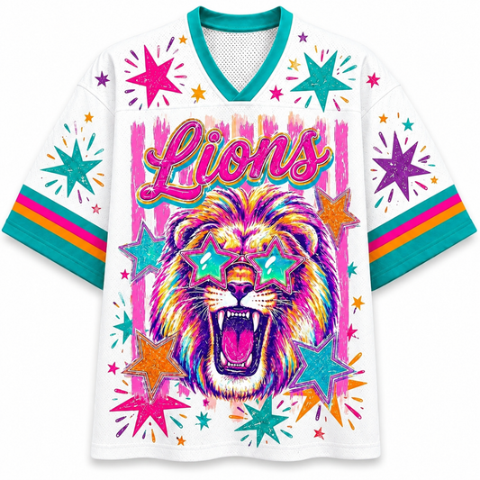 ChaoticcClub Lions Stars Mascot Mesh Jersey