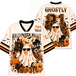 ChaoticClub Ghost Blowing Bubble Gum Brushstroke Halloween Mesh Jersey