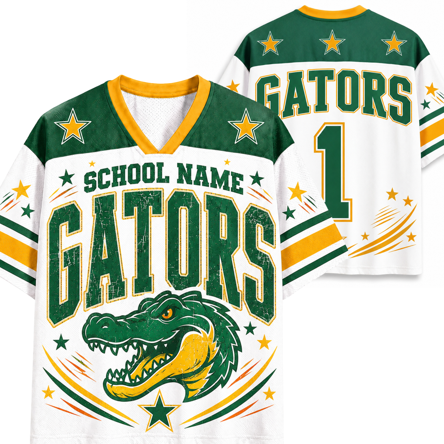 Chaotic Club Retro School Mascot School Spirit Team Mesh Jersey