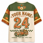 ChaoticClub Vintage Autumn Retro Pumpkin Patch Mesh Jersey