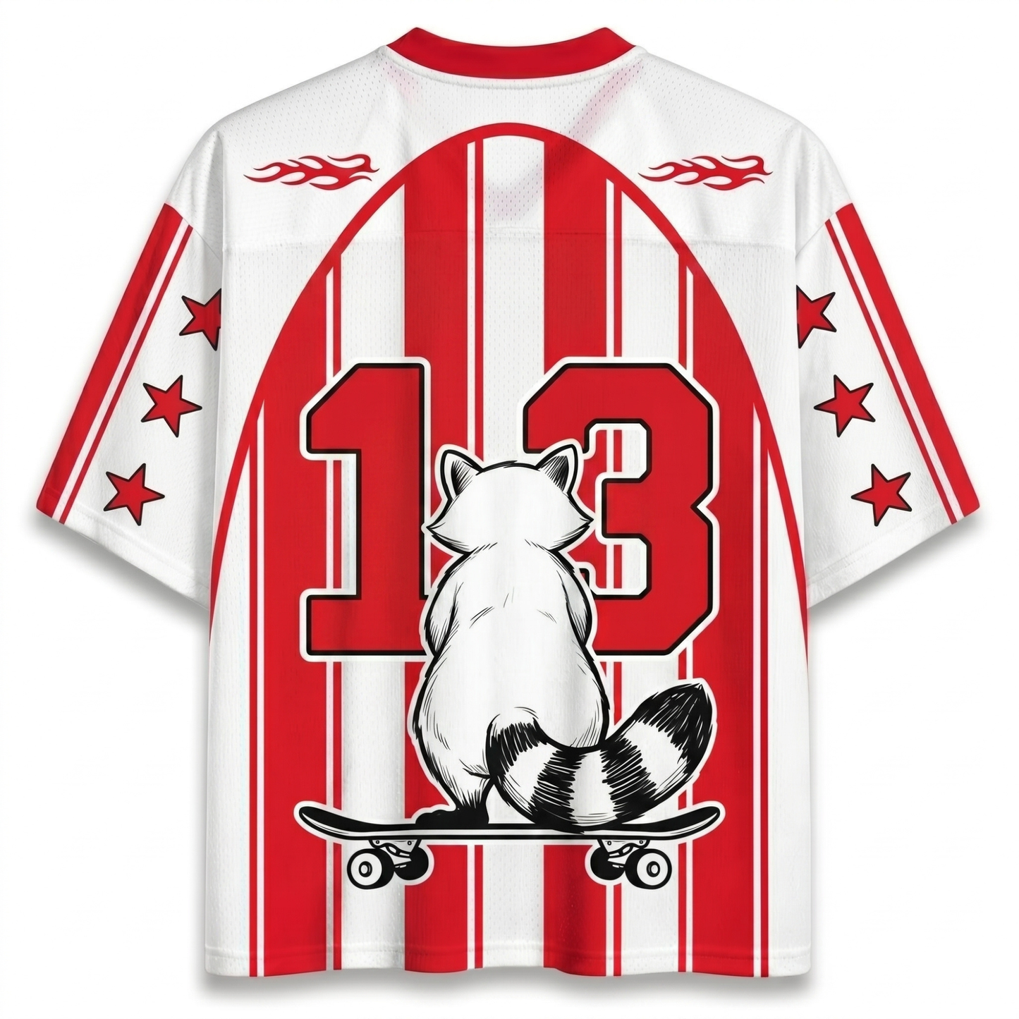 ChaoticClub Off To Commit Tomfoolery Raccoon On Skateboard Mesh Jersey