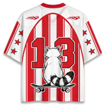 ChaoticClub Off To Commit Tomfoolery Raccoon On Skateboard Mesh Jersey