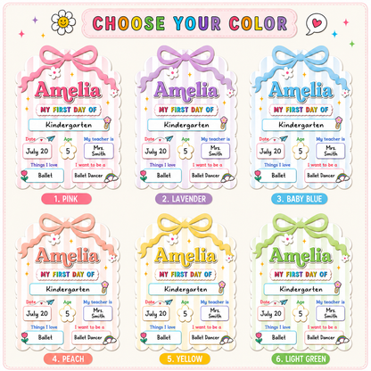 ChaoticClub  First & Last Day of School Striped Personalized