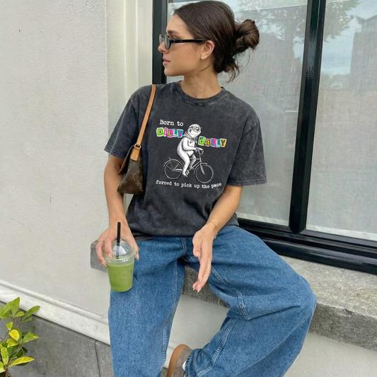 ChaoticClub Born To Dilly Daily Sloth Washed T-Shirt