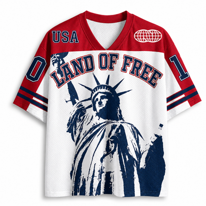 ChaoticClub Land Of Free USA Patriotic Mesh Jersey