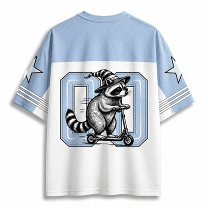 ChaoticClub Off To Cause A Kerfuffle Funny Raccoon Mesh Jersey