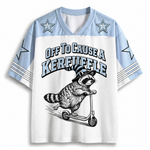 ChaoticClub Off To Cause A Kerfuffle Funny Raccoon Mesh Jersey